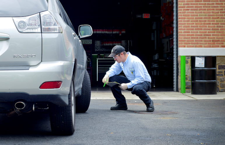 checking tire pressure levels